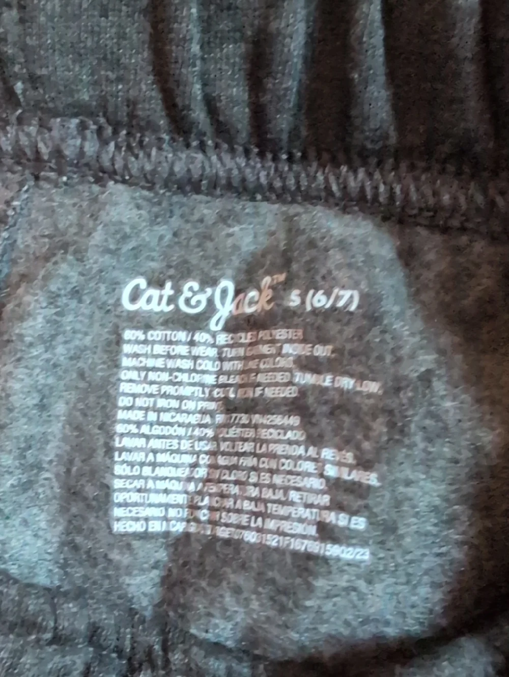 Cat & Jack Kids Gray Skeleton Graphic Jogger Pants NWT